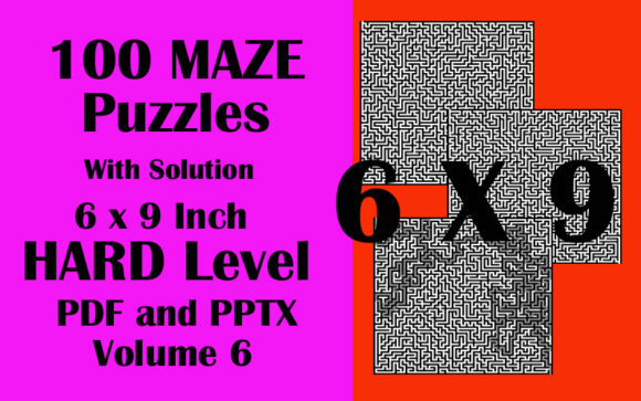 Download 100 Maze Puzzle Hard 6x9 PDF PPTX Vol 6 - Premium Resources